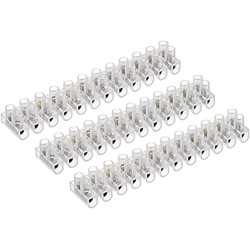 3Pack Screw 12 Terminal Block 3A 12 Dual Row Type U Wire Connector